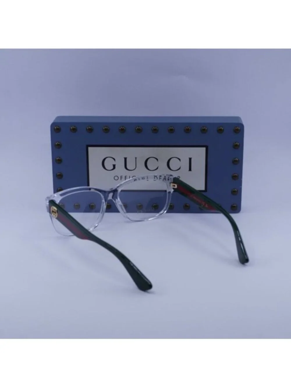 Gucci GG0278O 016 Rectangle Eyeglasses 55mm - Crystal/Green/Red